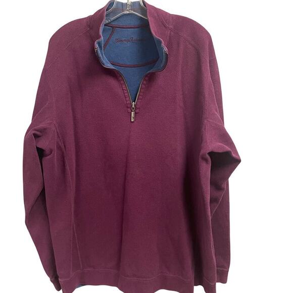Tommy Bahama Reversible Quarter Zip XXL Mens Flip Coast Half Zip - Picture 1 of 6